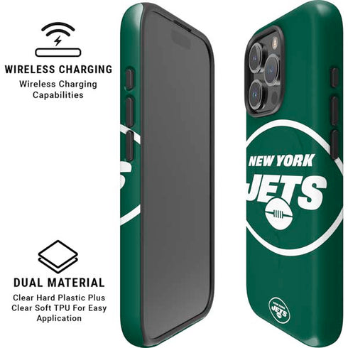 NFL New York Jets Large Logo iPhone 16 Pro Magsafe Impact Case